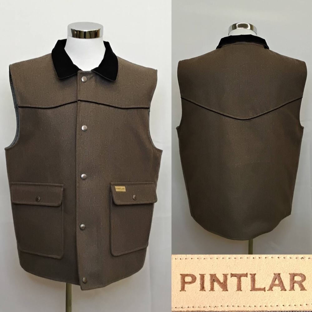 Pintlar Wool Blend Vest Men's XLT Brown Western Wear Lined New with Tags #J5199